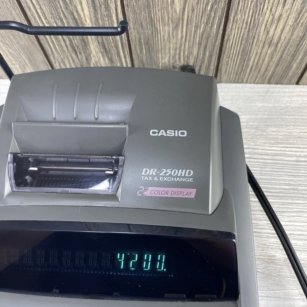 Casio DR-250HD Electronic 2 Color Printing Calculator Tax & Exchange